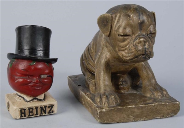LOT OF 2: PLASTER ADVERTISING FIGURAL ITEMS.      