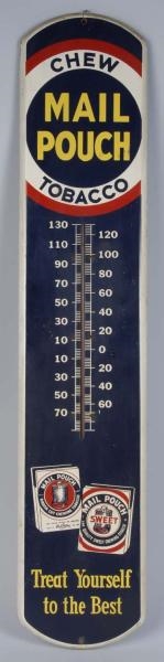 TIN MAIL POUCH THERMOMETER.                       