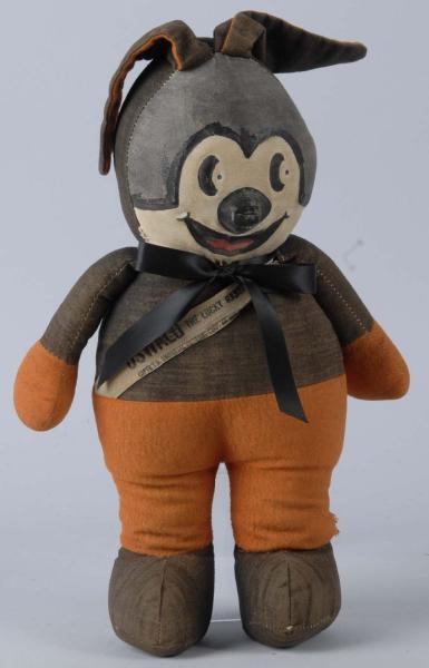 OSWALD THE LUCKY RABBIT STUFFED CHARACTER DOLL.   