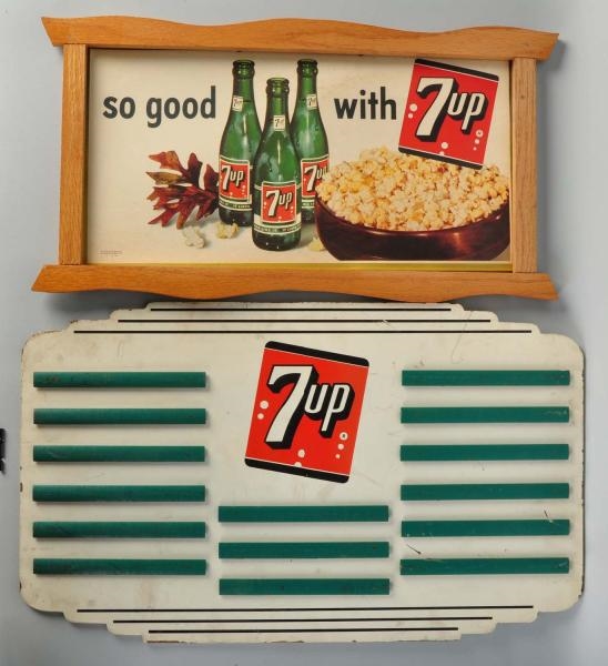 LOT OF 2: 7UP PIECES.                             