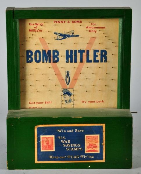 RARE BOMB HITLER 1¢ SKILL GAME.                   