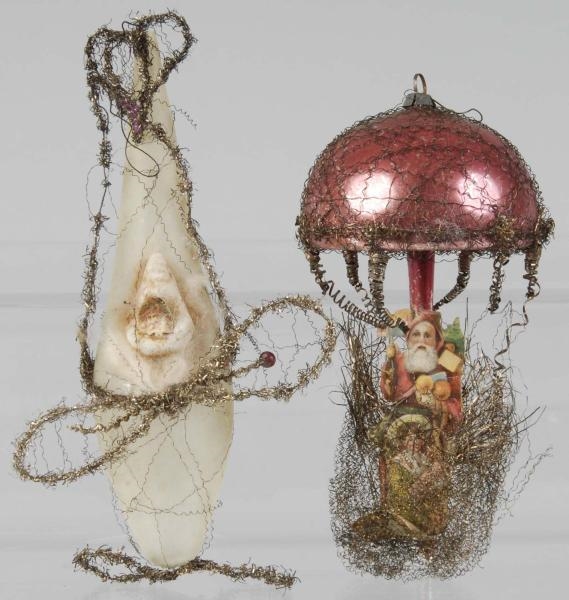 LOT OF 2: WIRE-WRAPPED ORNAMENTS.                 