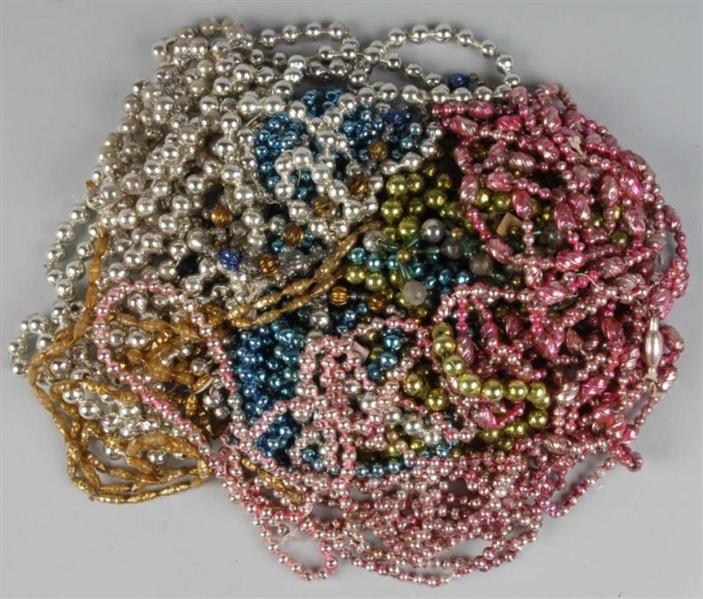 LOT OF 8+ STRANDS OF GLASS CHRISTMAS BEADS.       