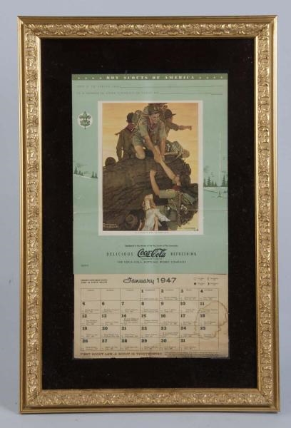 1947 COCA-COLA SMALL BOY SCOUT CALENDAR.          