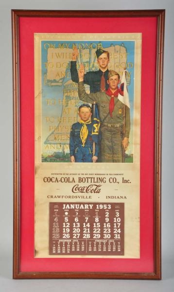 1953 COCA-COLA BOTTLERS CALENDAR WITH BOY SCOUTS 