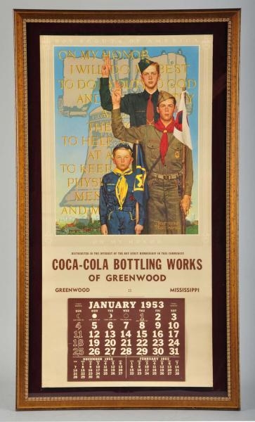 1953 COCA-COLA BOY SCOUT BOTTLERS CALENDAR.      