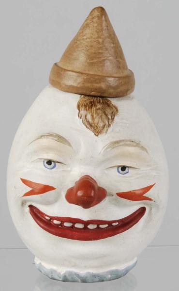 CLOWN CANDY CONTAINER WITH MOBILE NOSE.           
