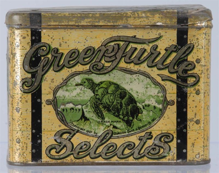 GREEN TURTLE SELECTS CIGAR TIN.                   