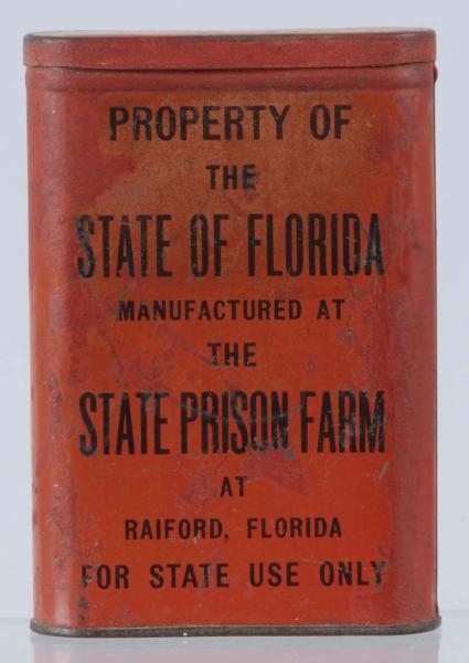 STATE OF FLORIDA PRISON FARM POCKET TOBACCO TIN.  