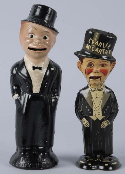 LOT OF 2: CHARLIE MCCARTHY TOY ITEMS.             
