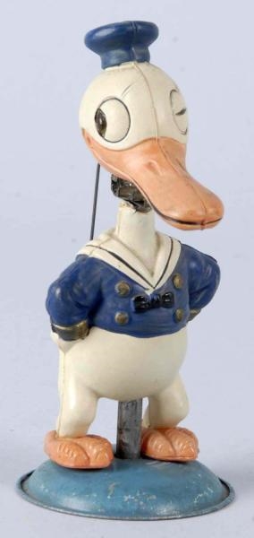 CELLULOID WALT DISNEY DONALD DUCK NODDER TOY.     