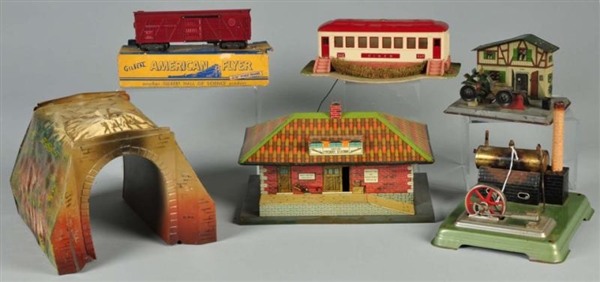 LOT OF 6: MISCELLANEOUS TRAIN ITEMS.              