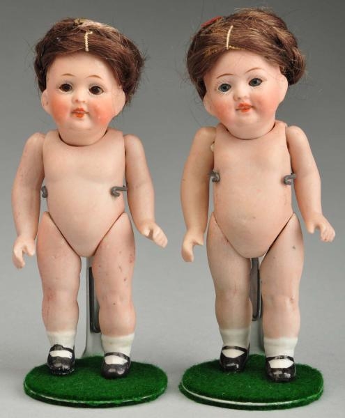 LOT OF 2: GERMAN ALL BISQUE DOLLS.                