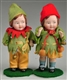 PAIR OF GERMAN ALL BISQUE DOLLS.                  