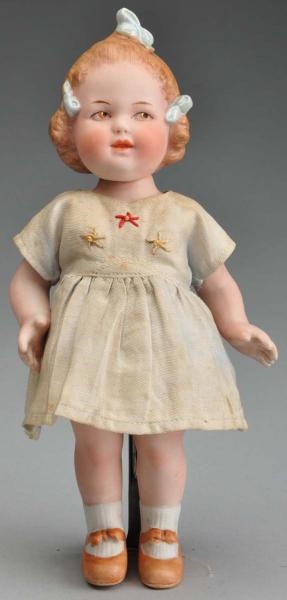 ALL BISQUE HEUBACH CHARACTER DOLL.                