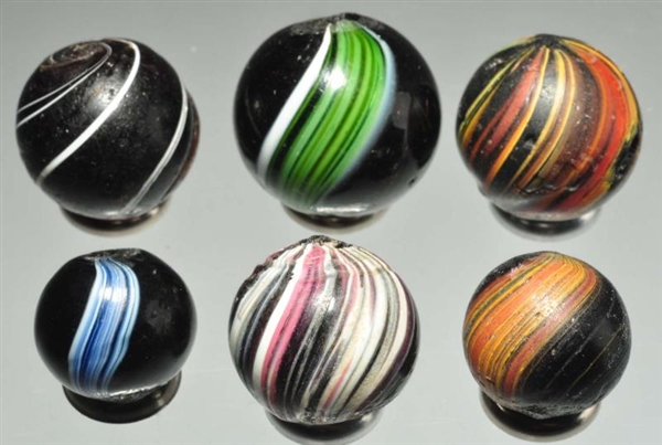 LOT OF 6: INDIAN MARBLES.                         