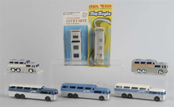 LOT OF 7: GREYHOUND BUS FRICTION TOYS.            