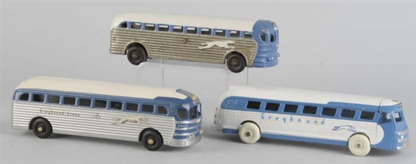 LOT OF 3: DIECAST GREYHOUND LINES BUS TOYS.       