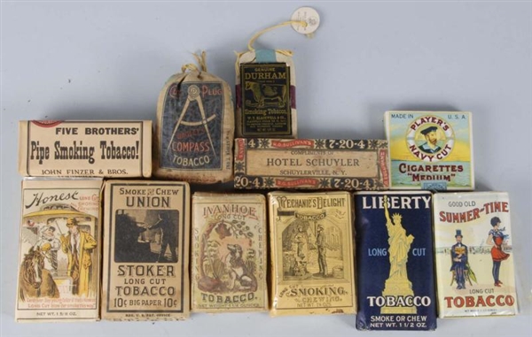 LOT OF 11: TOBACCO PACKAGES.                      