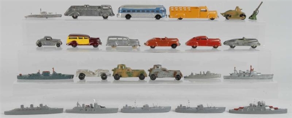 LOT OF ASSORTED TOOTSIETOY & OTHER METAL VEHICLES 
