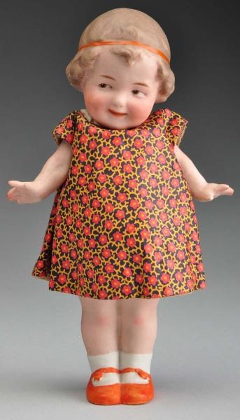 HEUBACH ALL BISQUE CHILD DOLL.                    