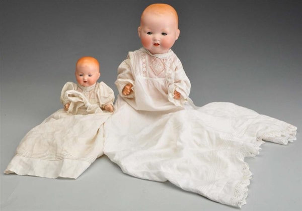 LOT OF 2: BISQUE A.M. BABY DOLLS.                 