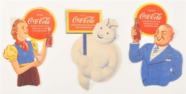 LOT OF 3: COCA-COLA BOTTLE TOPPERS & DISPLAYS.    