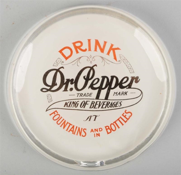 REVERSE GLASS DR. PEPPER CHANGE RECEIVER.         