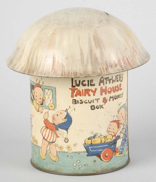 1934 CRAWFORD FAIRY HOUSE BISCUIT TIN.            