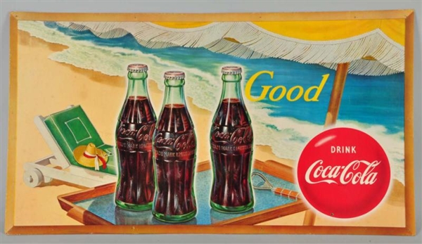 GOOD COCA-COLA DOUBLE SIDED SIGN.                 