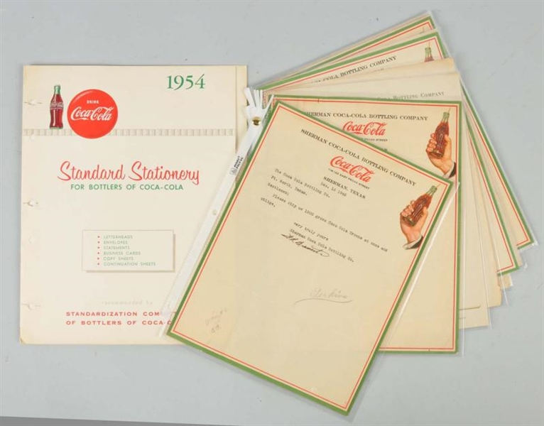 1954 COCA-COLA STANDARD STATIONARY BOOKLET.       