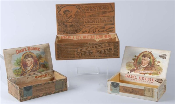 LOT OF 3: CIGAR BOXES.                            