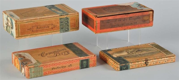 LOT OF 4: CIGAR BOXES.                            