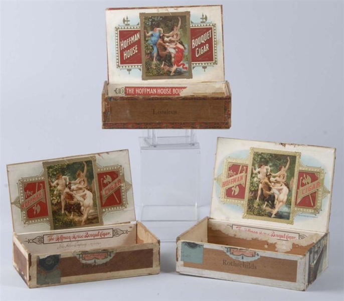 LOT OF 3: HOFFMAN HOUSE CIGAR BOXES.              