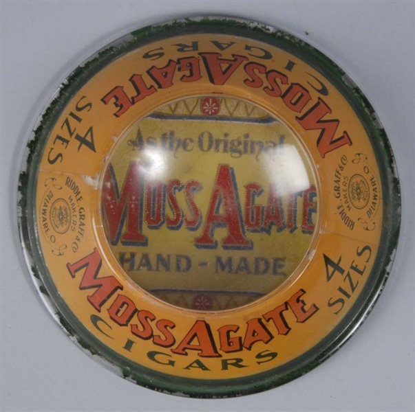MOSS AGATE CIGARS ADVERTISING CHANGE TRAY.        