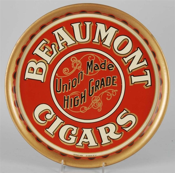 BEAUMONT CIGAR ADVERTISING SERVING TRAY.          