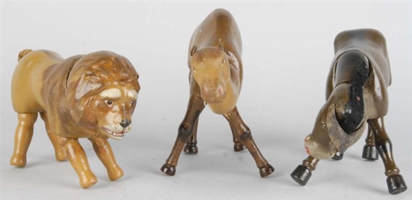 LOT OF 3: SCHOENHUT ANIMALS.                      