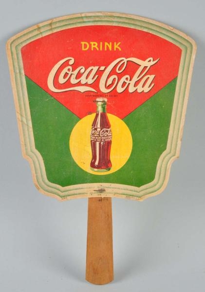 1940S-50S CARDBOARD COCA-COLA HAND FAN.           