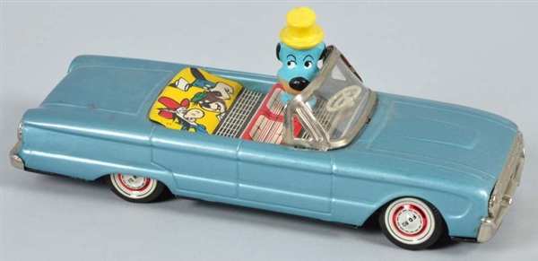 TIN LINEMAR HUCKLEBERRY HOUND CAR FRICTION TOY.   