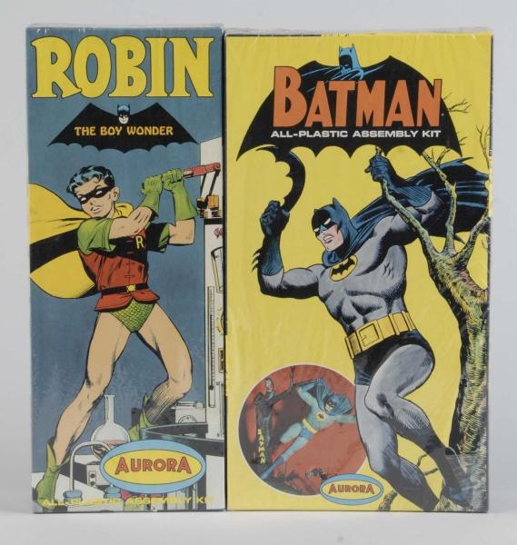 LOT OF 2: BATMAN & ROBIN AURORA MODEL KITS.       