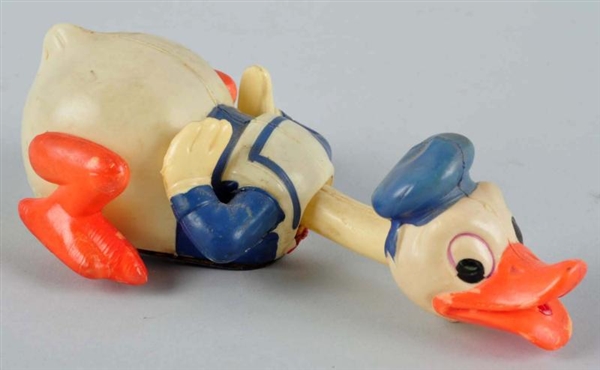 CELLULOID DISNEY CRAWLING DONALD DUCK WIND-UP TOY 