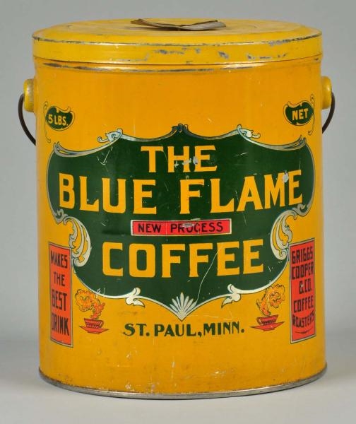 THE BLUE FLAME 5-POUND COFFEE TIN.                
