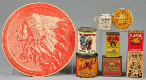 LOT OF 9: ASSORTED ADVERTISING ITEMS.             