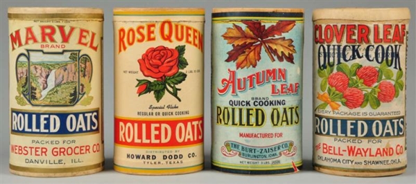 LOT OF 4: ROLLED OATS BOXES.                      