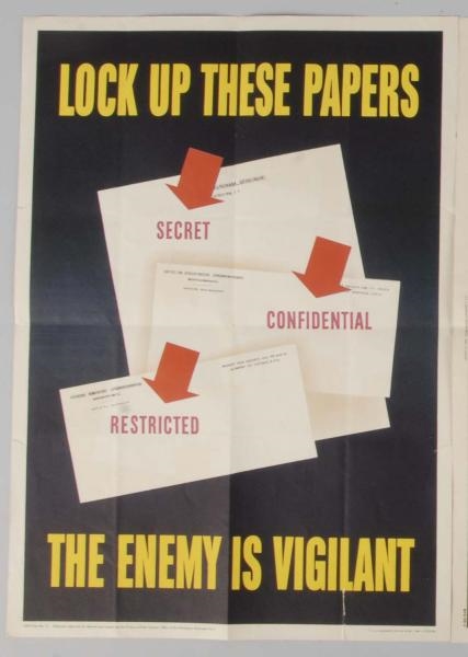 LOT OF 2: PAPER WWII US GOVERNMENT POSTERS.       