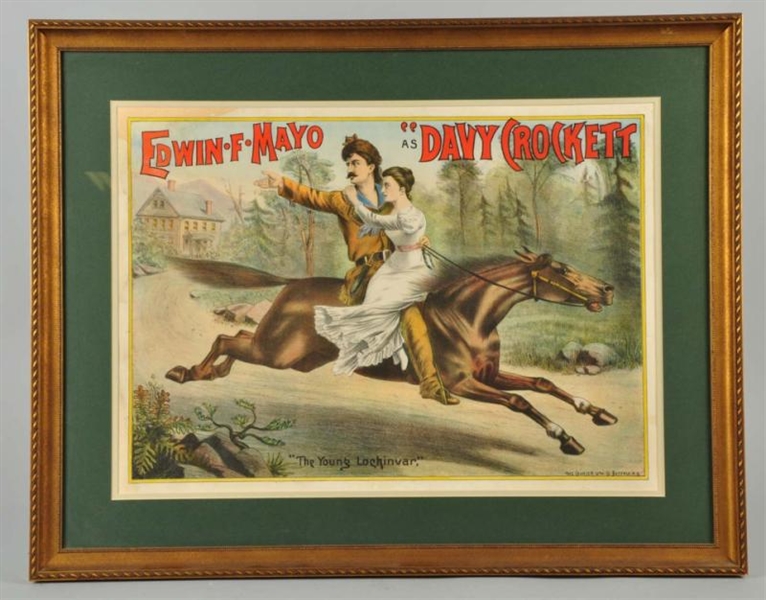 "THE YOUNG LOCHINVAR" DAVY CROCKETT POSTER.       