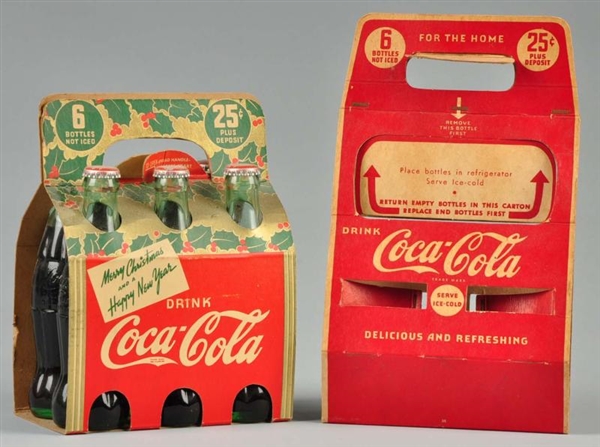 LOT OF 2: CARDBOARD COCA-COLA CARRIERS.           