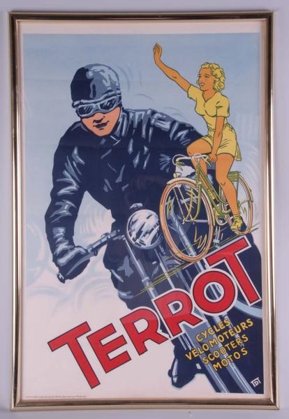 PAPER TERROT CYCLES ADVERTISING POSTER.           