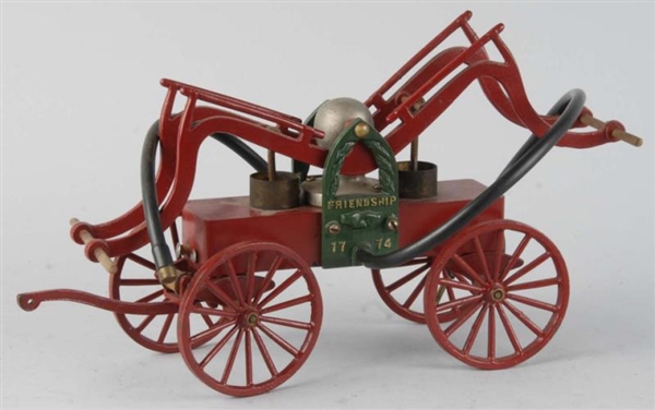 CAST IRON FRIENDSHIP WATER PUMPER TOY.            