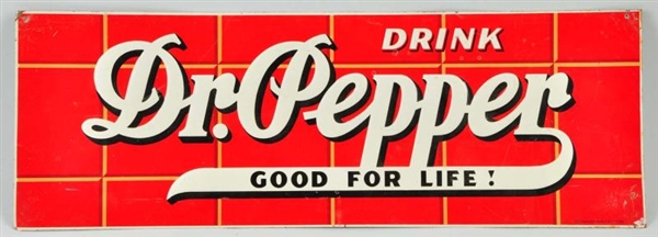 LOT OF 2: EMBOSSED TIN DR. PEPPER SIGNS.          